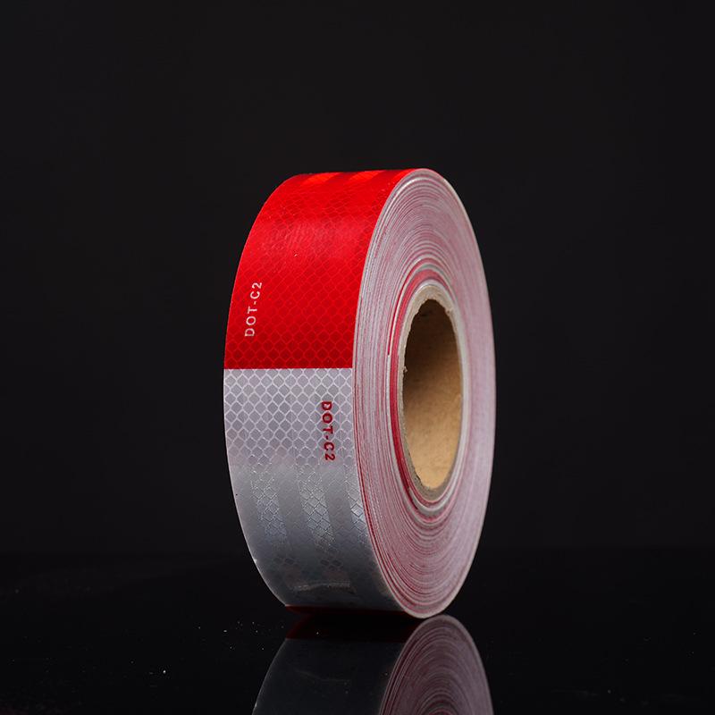 Red and White Reflective European DOT-C2 Tape for Cross-Border Annual Truck Inspection
