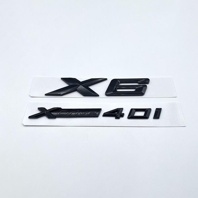 for BMW X6 Car Fender Emblem Badge Trunk Sticker XDrive28i XDrive30i XDrive35i XDrive40i XDrive50i XDrive30d XDrive35d