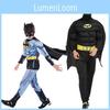 Elegante Tuta Muscolare di Batman Ideale per Eventi Cosplay con Tessuto Traspirante e Cuciture Perfette