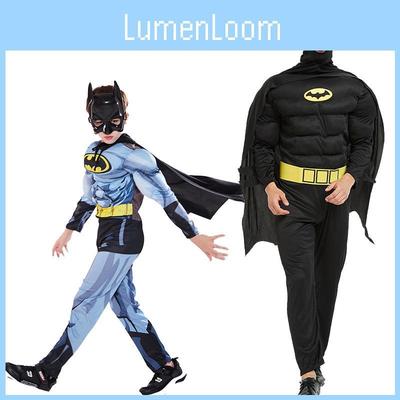 Stiilne Batmani lihaskostüüm, ideaalne cosplay-üritusteks, featuring hingav kangas ja täiuslikud õmblused