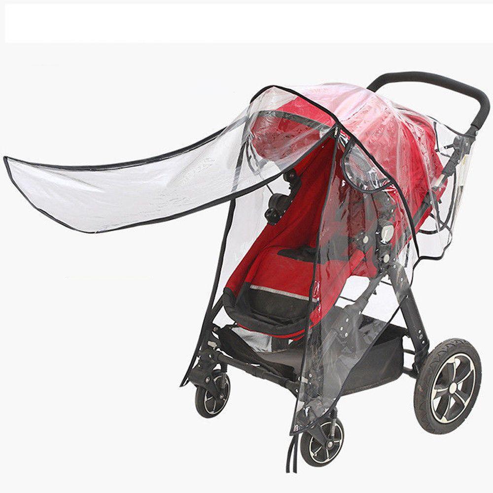 Zipper Open Dust Shield Stroller Wind Shield Waterproof EVA Stroller Rain Cover Pushchairs Raincoat