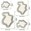 Japanese Style Imitation Cashmere Carpet for Living Room, Bedroom & Tatami - Large Irregular Shape, Simple Design