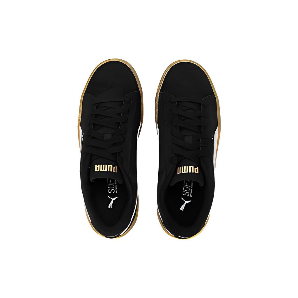 Puma  Smash Platform V3 Black Gum Women Sneakers White Gold 391942-02