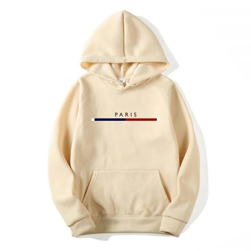 Printed Men's Hoodie Wool PARIS Men Sweatshirt Fashion Street Wear Casual Women's Loose Breathable Pullover Brand Hoodies