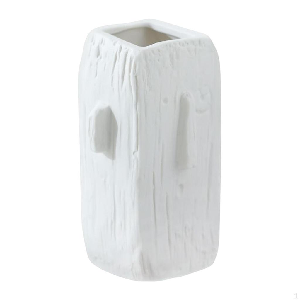 Abstract Face Ceramic Vase Flower Pot Organizer Jars Head Planter for Porch Hallway