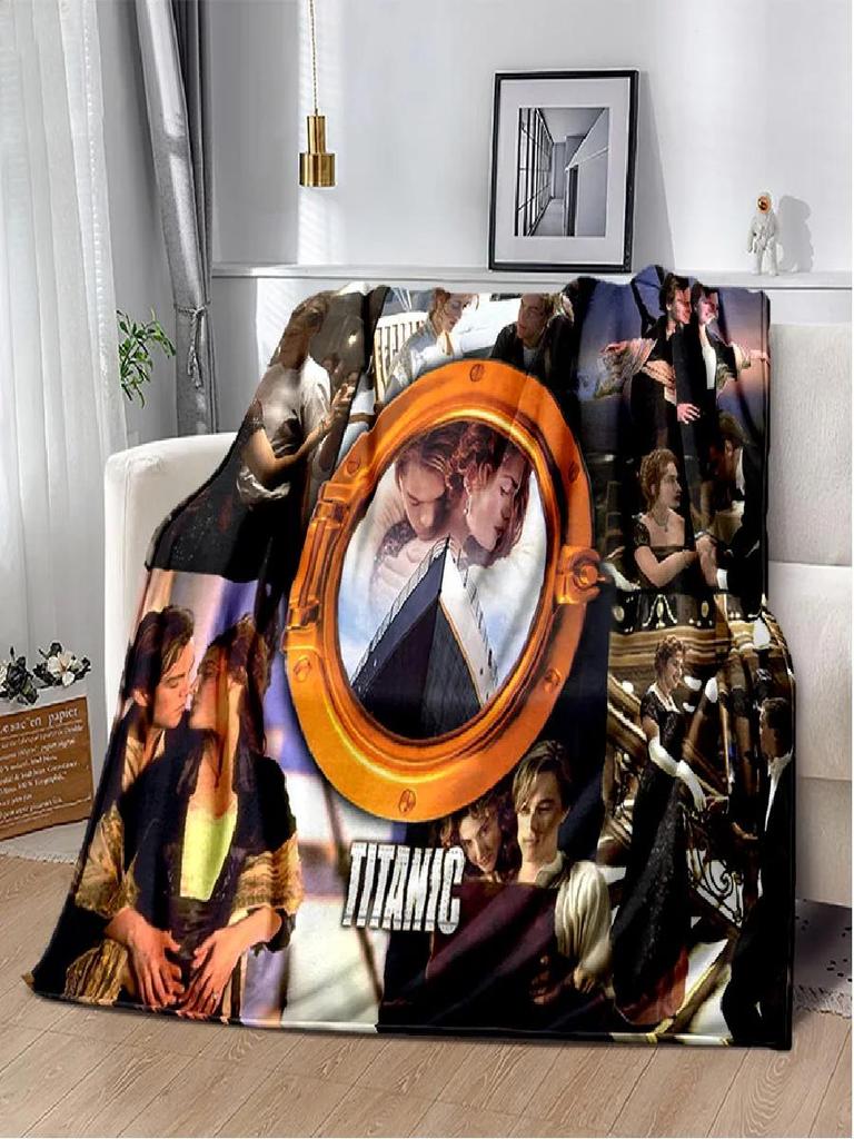 D Titanic Movie Print Throw Blanket Soft Cozy Blanket for Home Bedroom Sofa Travel Office Kids  MultiUse