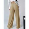 Damen Apricot High Waist Weites Bein Locker Lässig Anzug Lange Hose