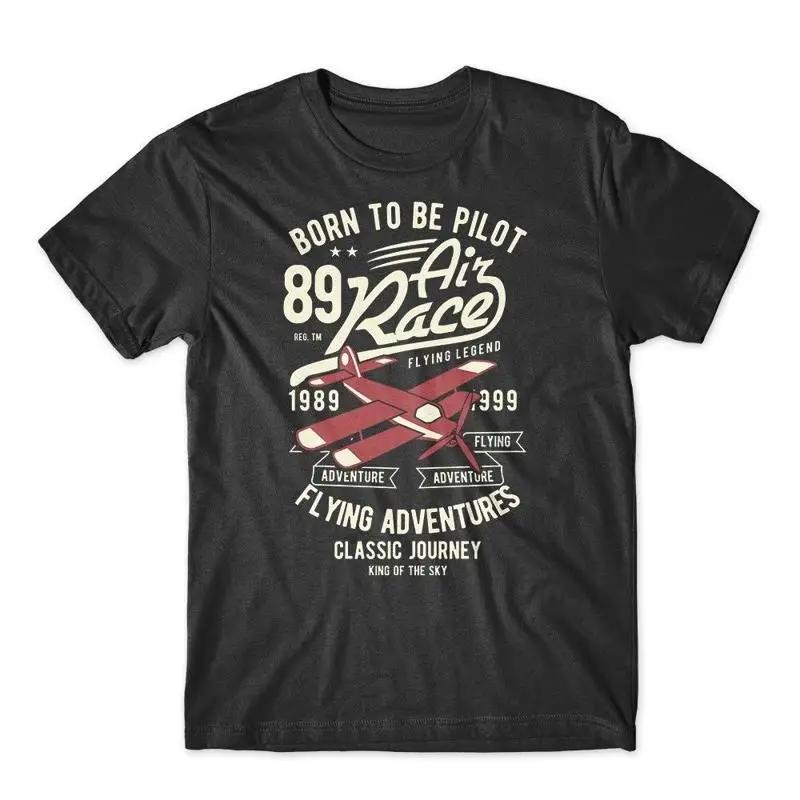Born To Be Pilot T Shirt Airplane 100 Cotton Premium New