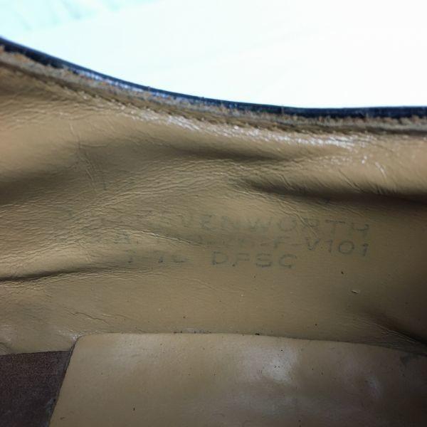 70s Vintage US NAVY Service Shoes D.J. LEAVENWORTH Black Size 10 (27.528.0cm) Men's Oxford Dress Shoes(USED)