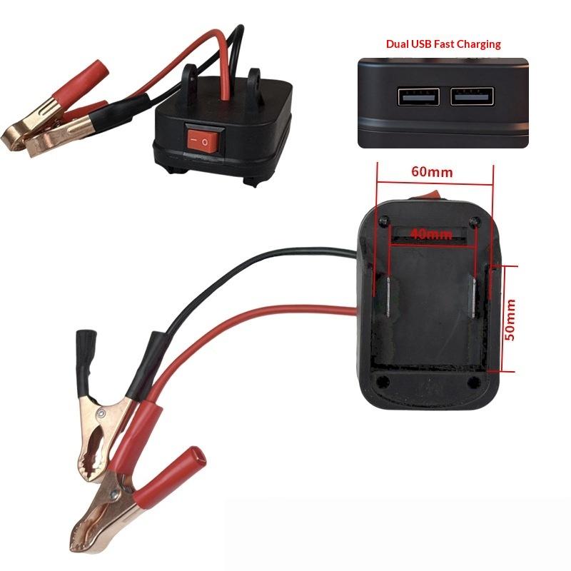 Lithium Battery Car Jump Starter Emergency Igniter Power Charger with Insulated Clips for Vehicle Breakdown