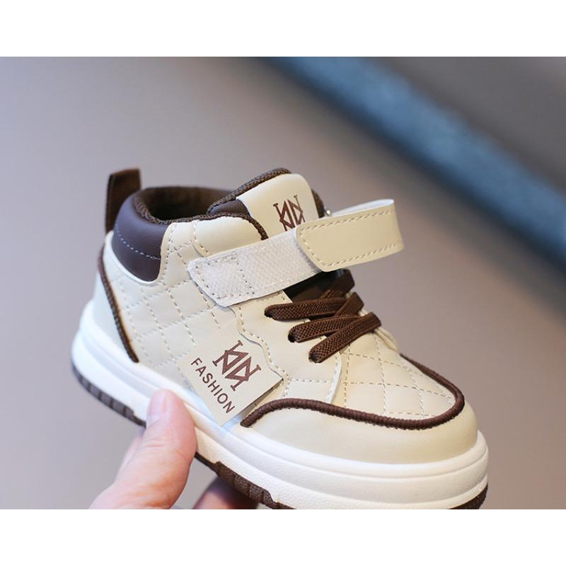 Children’s Sneakers, Spring/Autumn Boys’ Casual Skate Shoes, New High-Top Girls’ White Sneakers, Soft-Soled Baby Flats