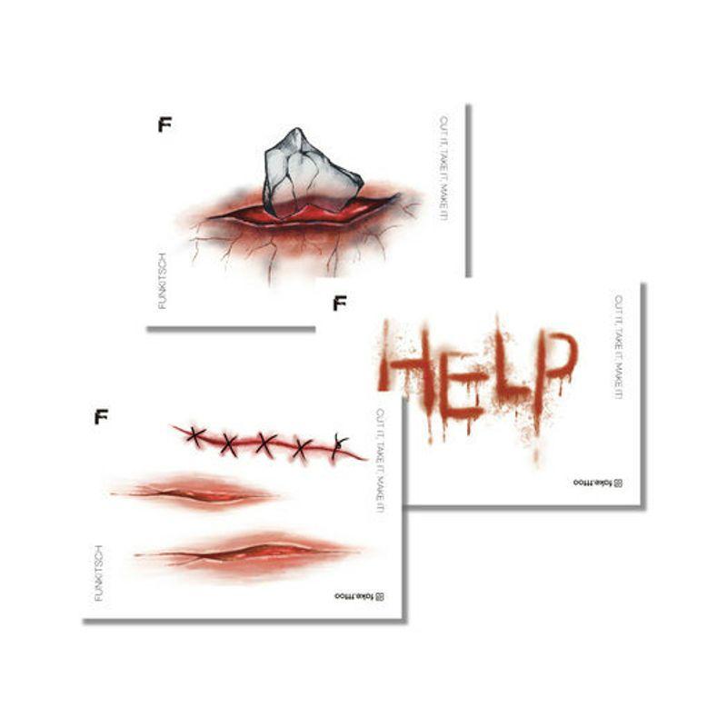 

FAKE.TTT Blood Tattoo Sticker Set one