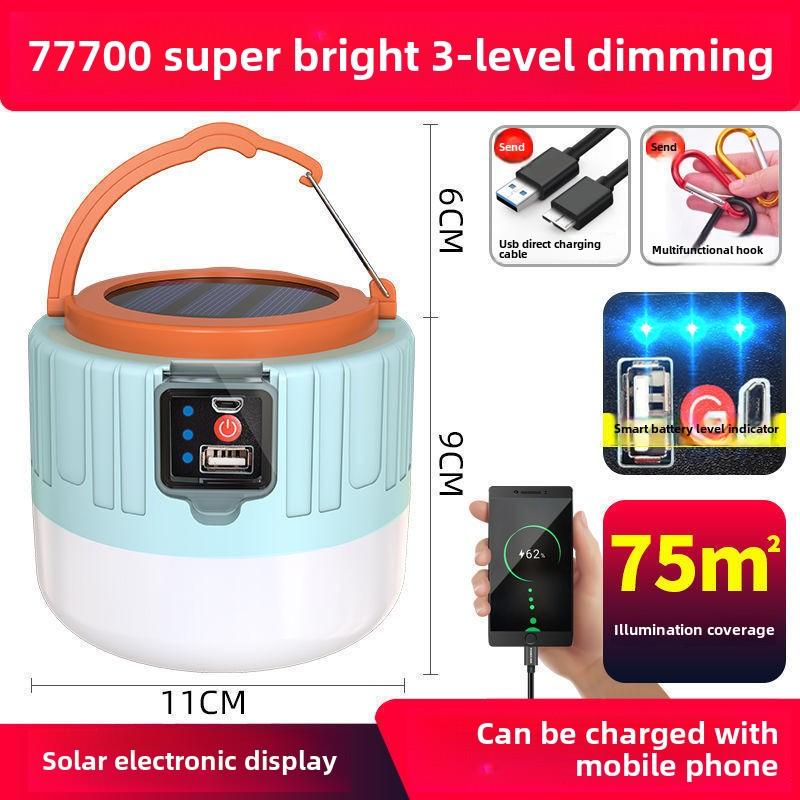 Fernbedienung Solar Ladebirne Mobil Wasserdicht Notfall Zeltbeleuchtung