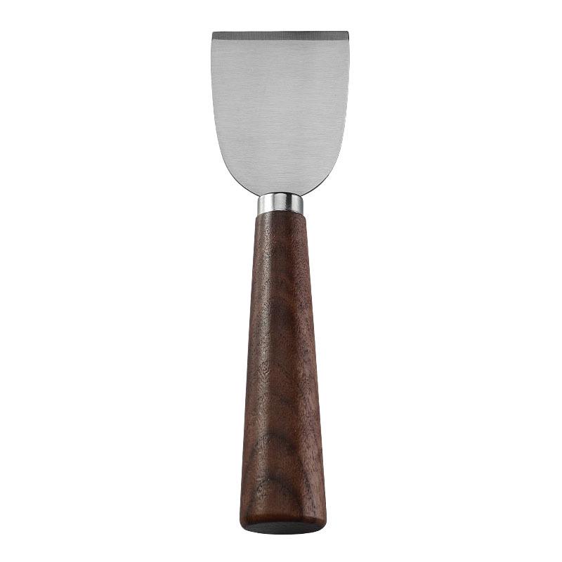 Stainless Steel Cheese Knife with Walnut Handle - Western Cutlery Steak Knife, Spatula, and Butter Scraper