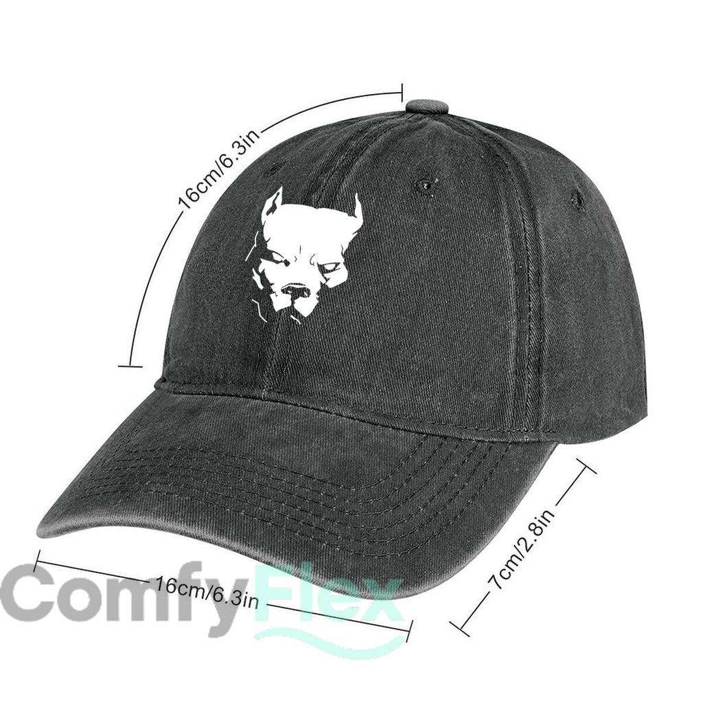 Devilish Face Silhouette Fashion Washed Baseball Cap Hat Outdoor Activities