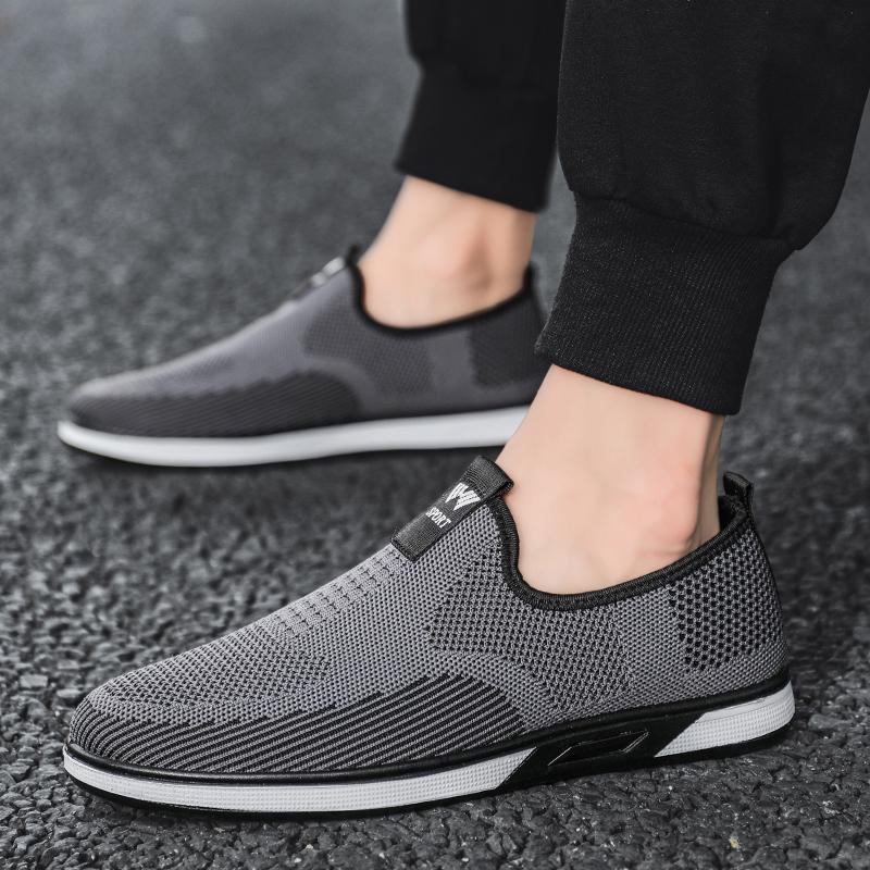 Fashion Summer Mesh Men Casual Shoes Breathable Sneakers Men Outdoor Walking Shoes Comfortable Slip On Mens Loafers Zapatillas Hombre 45