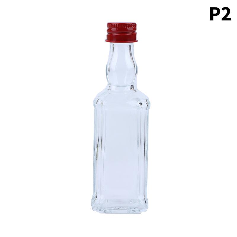 1 stk 50 ml hjemmeglass blyfri karaffel med deksel for brennevin Scotch liten vinflaske glass drikkeflaske bartilbehør