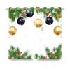 Merry Christmas Curtains Festival Home Interior Set Double Layer Windows Suitable Bedroom Light Blocking Made Of Polyester Decor Window Treatment