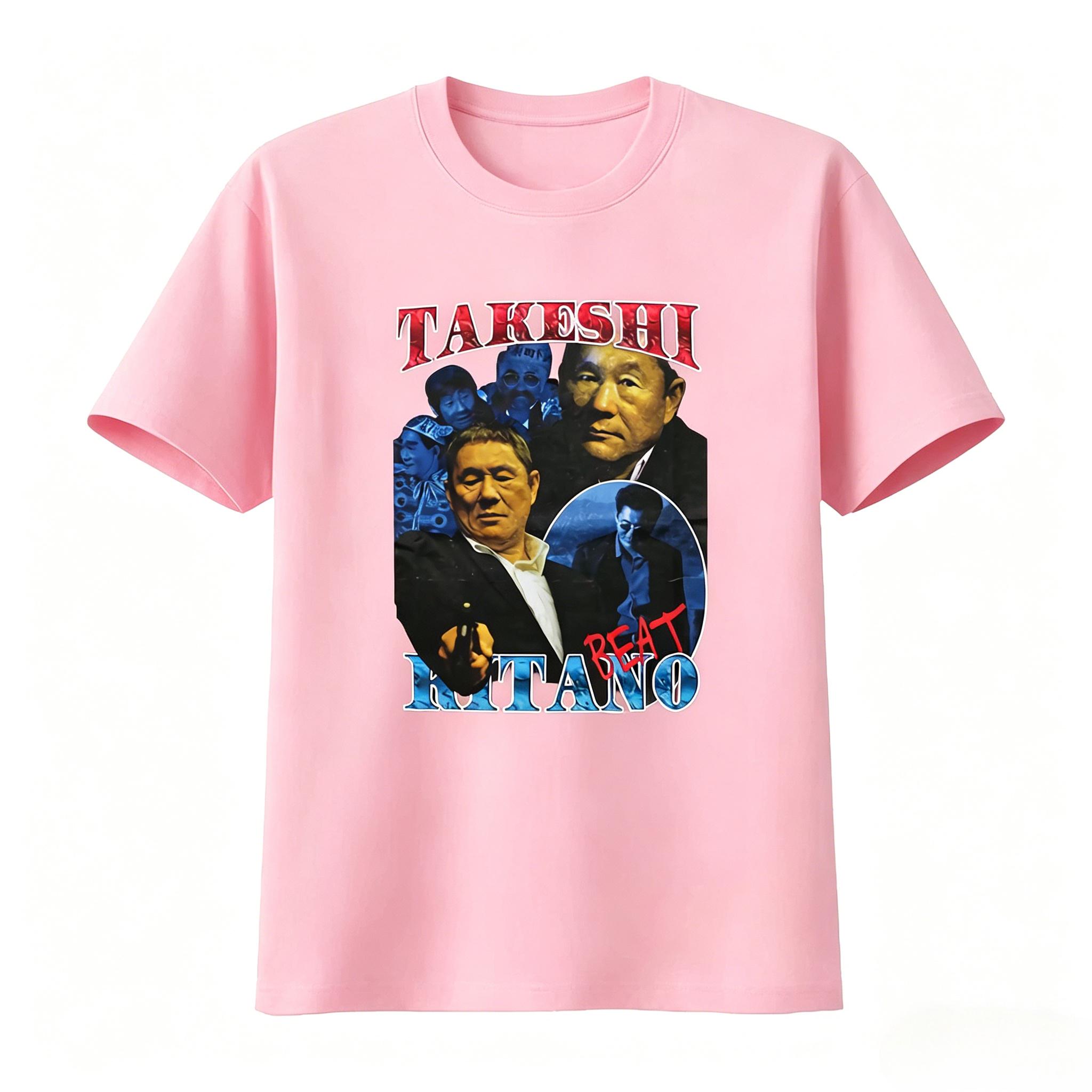 

Takeshi Kitano Movie Outrage Original Promotional T Shirt Retro Print Design Classic Film Theme Unisexs Women 2026 Summer T Shirt 4XL