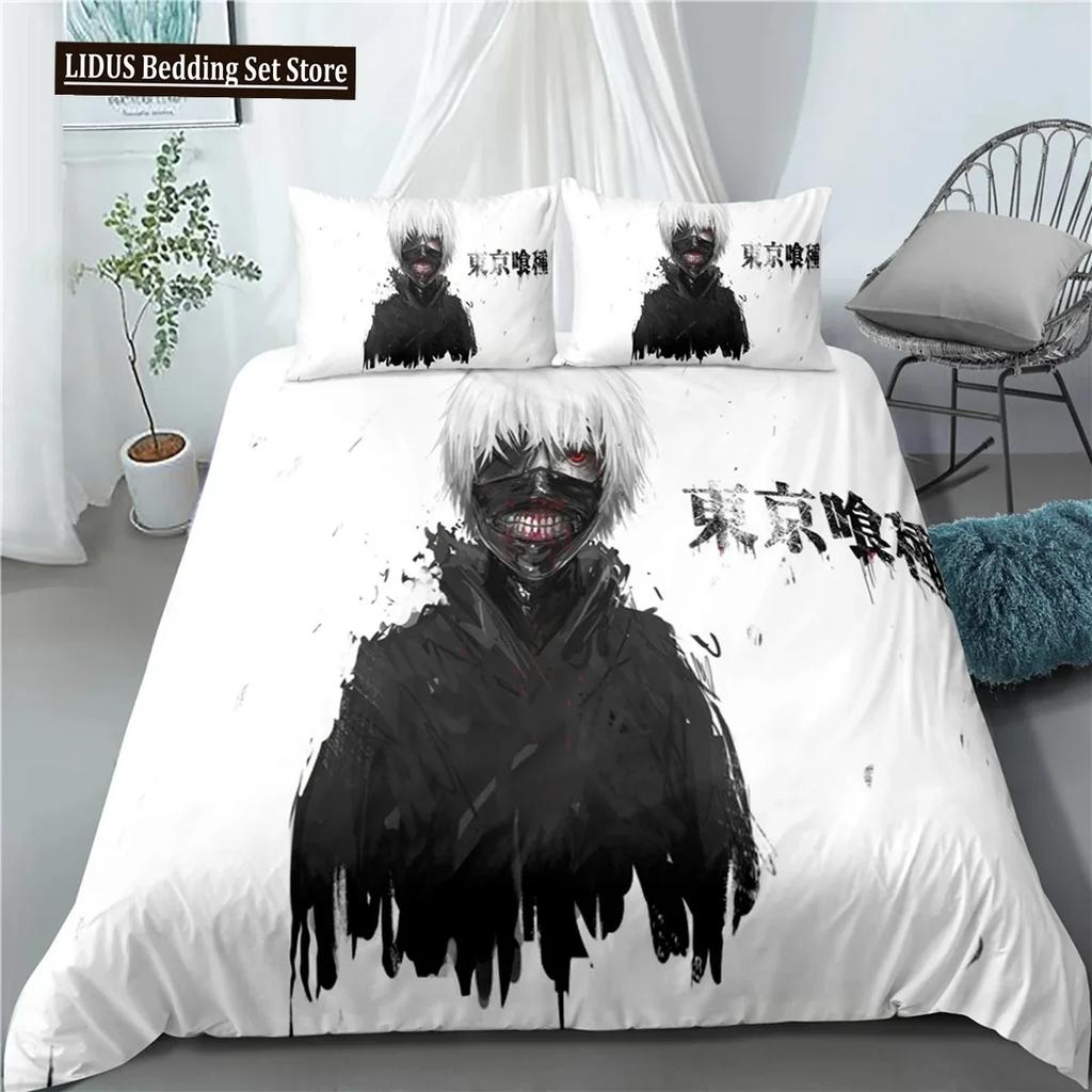 Anime Tokyo Ghoul 3D Printed Bedding Set Duvet Covers Pillowcases Comforter Bedding Set Bedclothes Bed