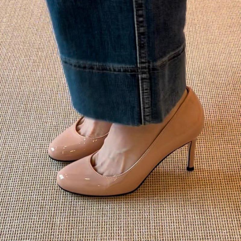 High Heels Damen Elegant Schuhe mit Absatz Mode Flach Neue Marke Pumps 2025 Herbst Neu Arbeitsschuhe Kleid Party Zapatillas De Mujer