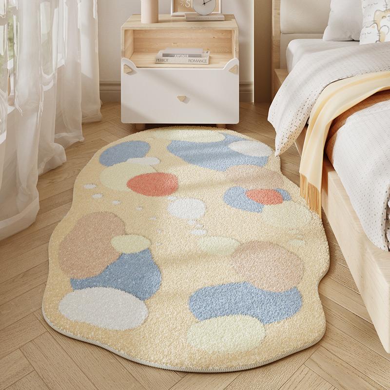 Irregular Shape Bedroom Decor Bedside Carpet Ins Style Carpets for Living Room Fluffy Soft Washable Plush Carpet Home Lounge Mat