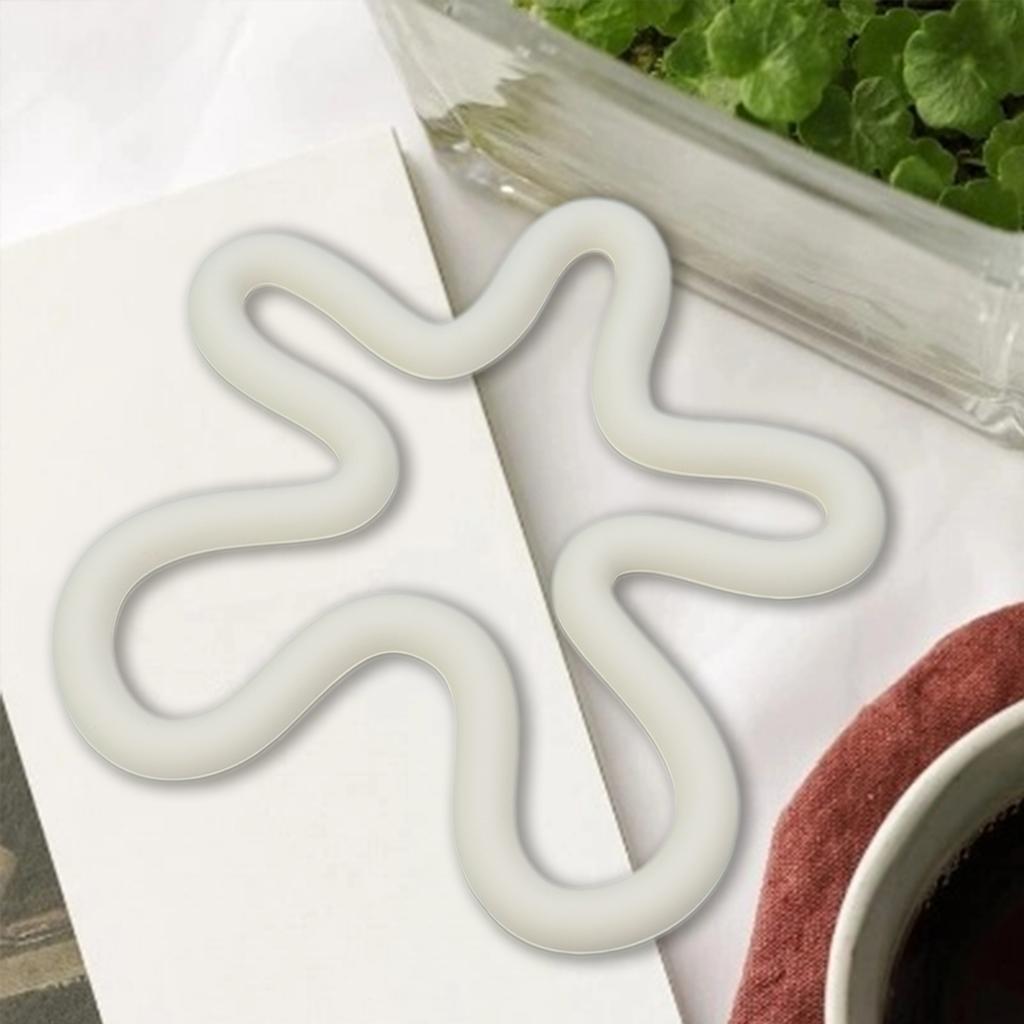 Silicone Trivet Mat Creative Heat Resistant Drinking Cup Mat Drinks Coaster for Countertop Table Cafe Pots and Pans Home