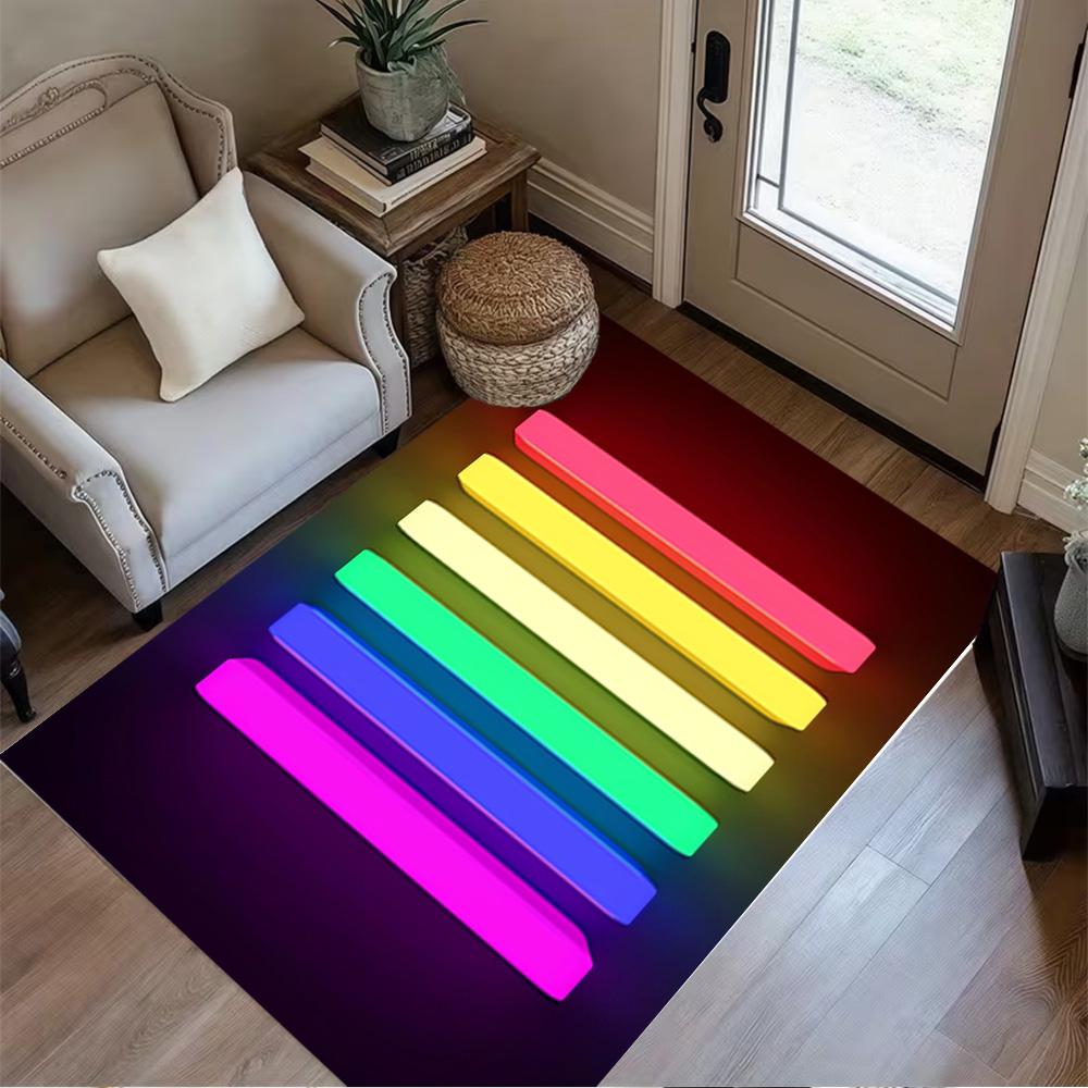 1pc psychedelic headphones rug home carpet non slip design for bedroom office decor gift living room