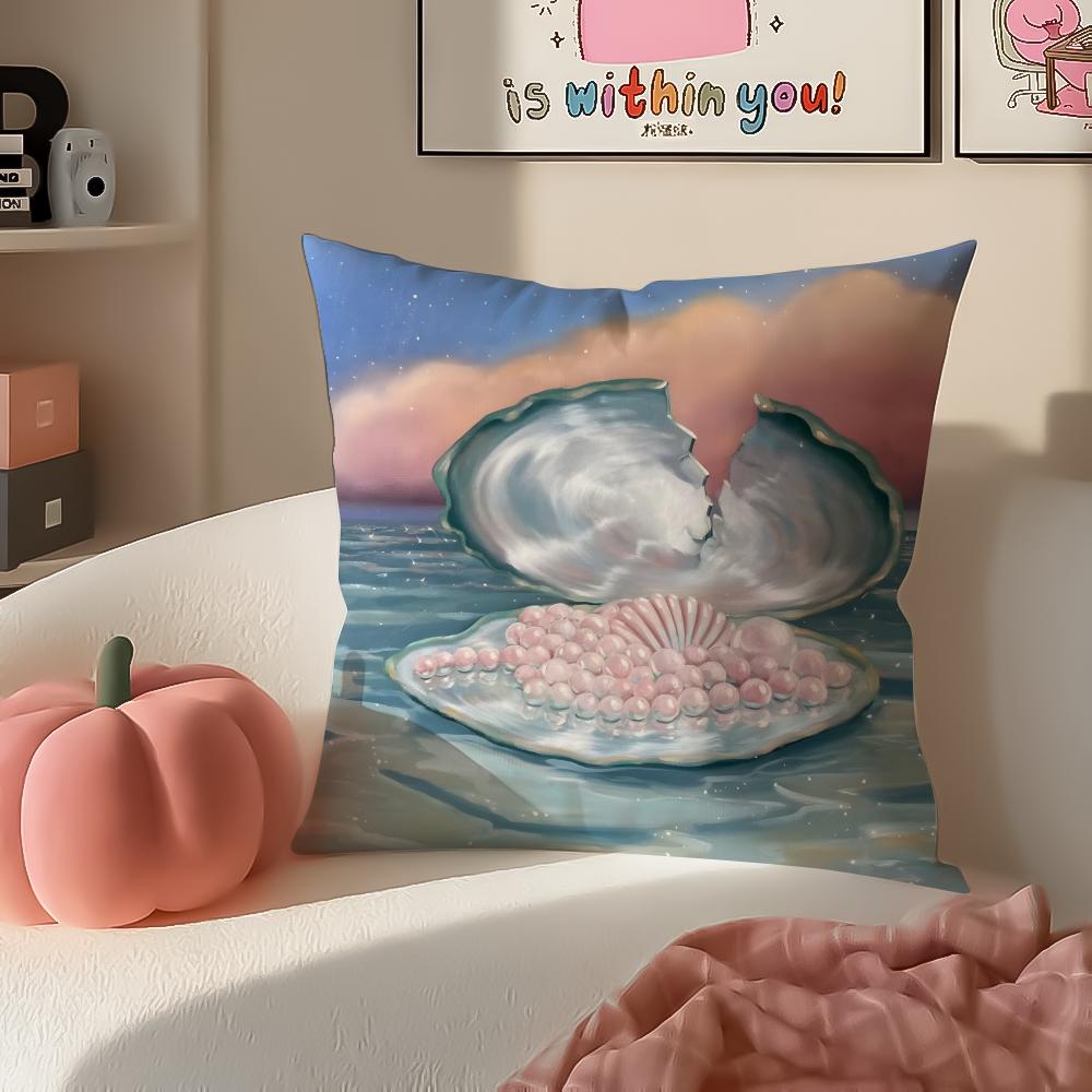 Creative Polish Art MMonika Marchewka Cushion Cover Pillowcase Short Plush Invisible zipper Room Sofa Cushion Cover