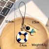 Cartoon Mini Summer Swim Ring Phone Chain Cute Resin Phone Lanyard Keyring Camera Pendant New Lovely Hanging Decoration