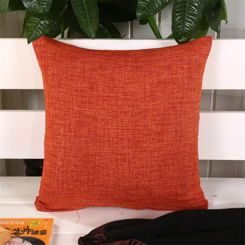45x45cm Thicken High Quality Solid Color Linen Sofa Cushion Cover Living Room Throw Pillowcase Home Decoration