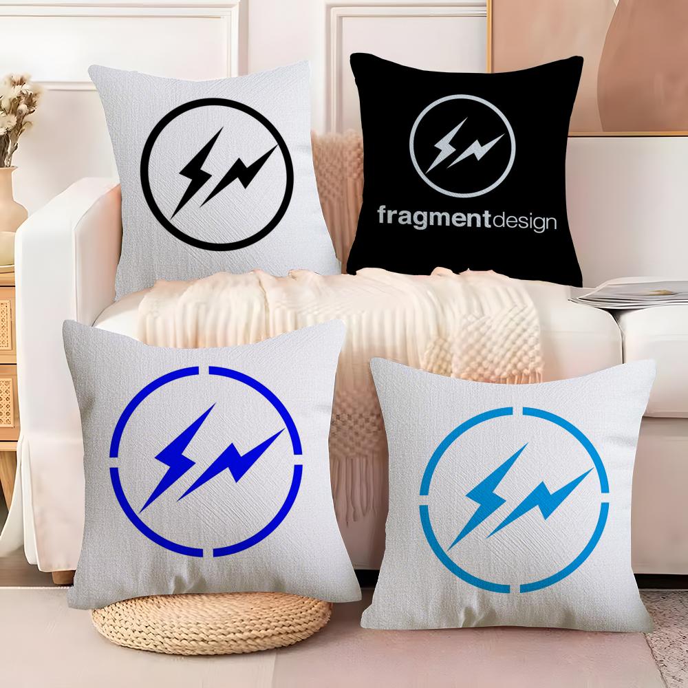 Lightning F-Fragment Cushion Cover Soft Plush Fabric Double-Sided Printed Sofa Cushion Cover for All Seasons Home Decor Gift