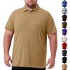 Herren Poloshirt Große Größen Atmungsaktiv Kurzarm Golfshirt Lässig Arbeitskleidung Oberteil mit Kragen Leicht Bequeme Passform