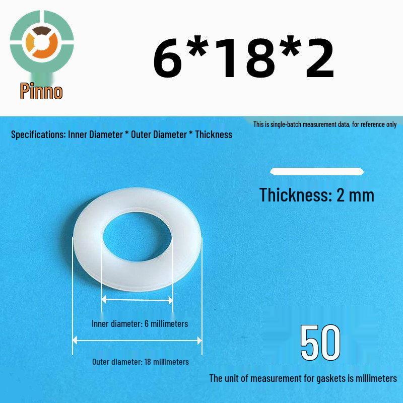 Thickened Nylon Plastic Flat Washer: Hard Plastic Gasket M2-M16
