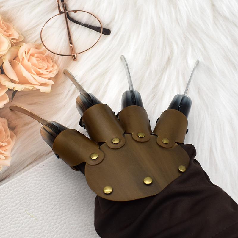 Wolverine Style Metal Claw Gloves for Cosplay, Halloween Costume Accessory, Unisex Adult Props