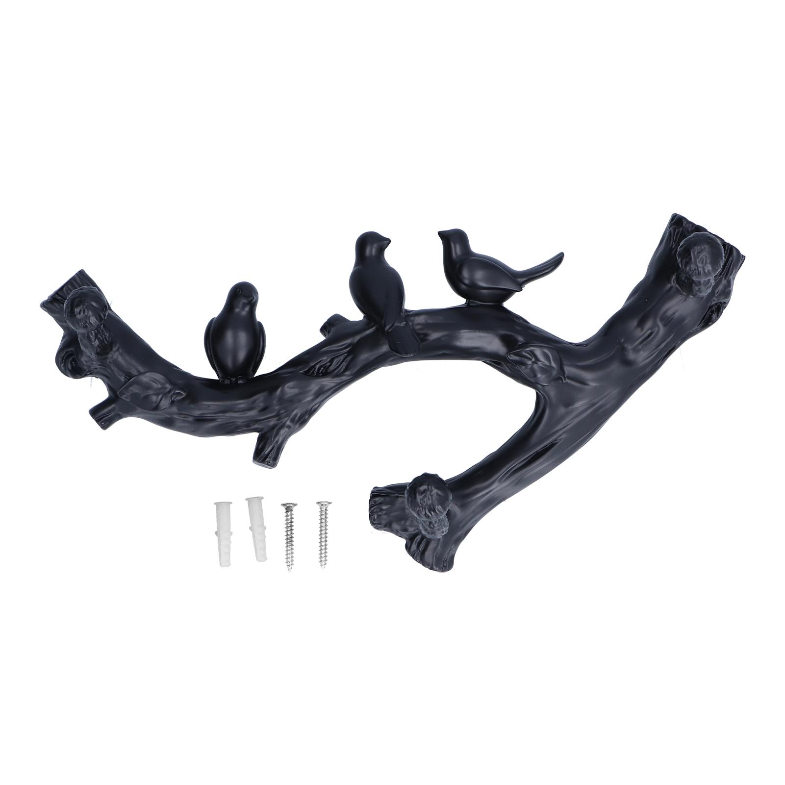 

Decorative Hook Black Bird Branch Shape Three Dimensional Wall Mounted Home Decoration Accessories