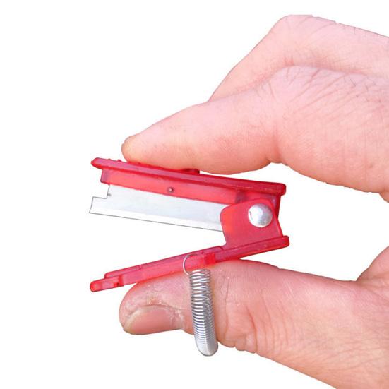 3/5/8/10 stk Hagearbeid Tommelkniv Fruktplukker Skarp Blad Mini Størrelse Bærbar Multifunksjonell Fingerkutterverktøy