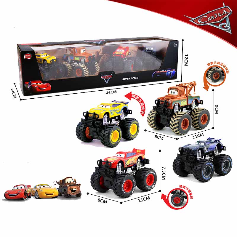 

4pcs Cartoon Pixar Car Lightning Mcqueen Uncle Truck Jackson Storm Diecast Metal Model Toys Kids Birthday Gifts 1 55 Kid Friendly Entertaining Fun