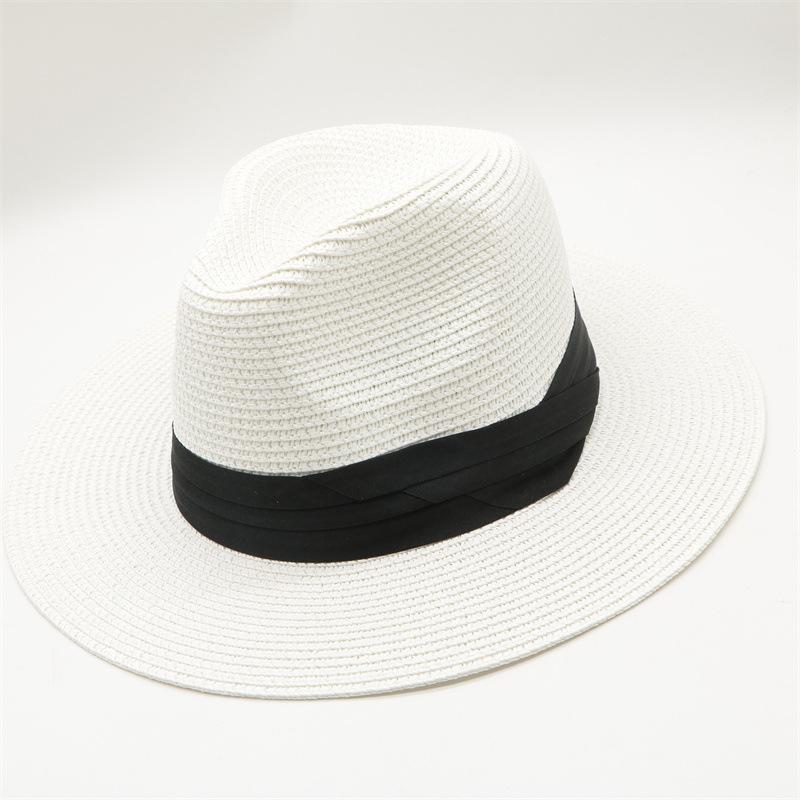 Big Eaves Travel Sun Protection Hat Top Hat Men's Sun Hat, Outdoor Straw Hat Jazz Hat Crimped British Top Hat