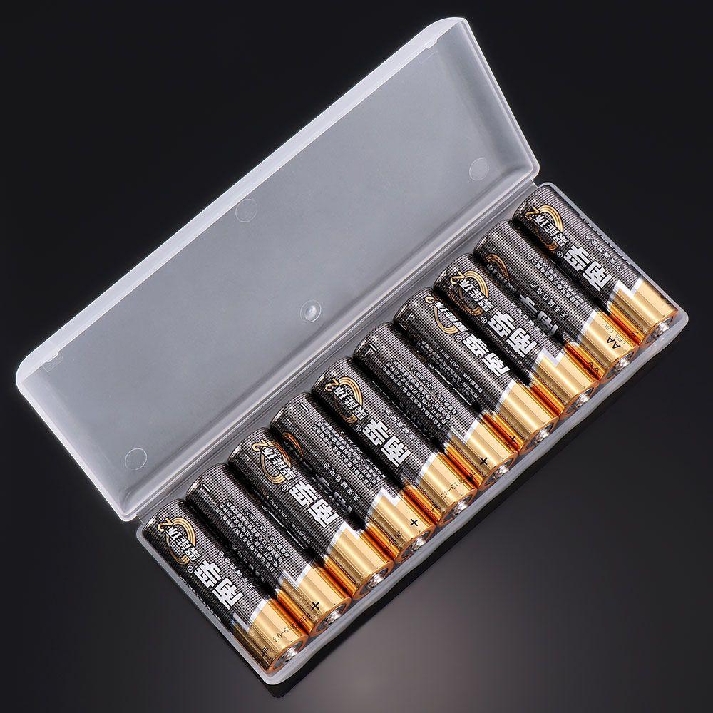 Durable for 10Pcs AA AA Batteries Plastic Storage Boxes Cover Container Holder