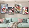 Christmas Day Picture Wall Art Canvas Painting Poster and Prints Nordic Wall Picture Children's Room Family Decoration Mural