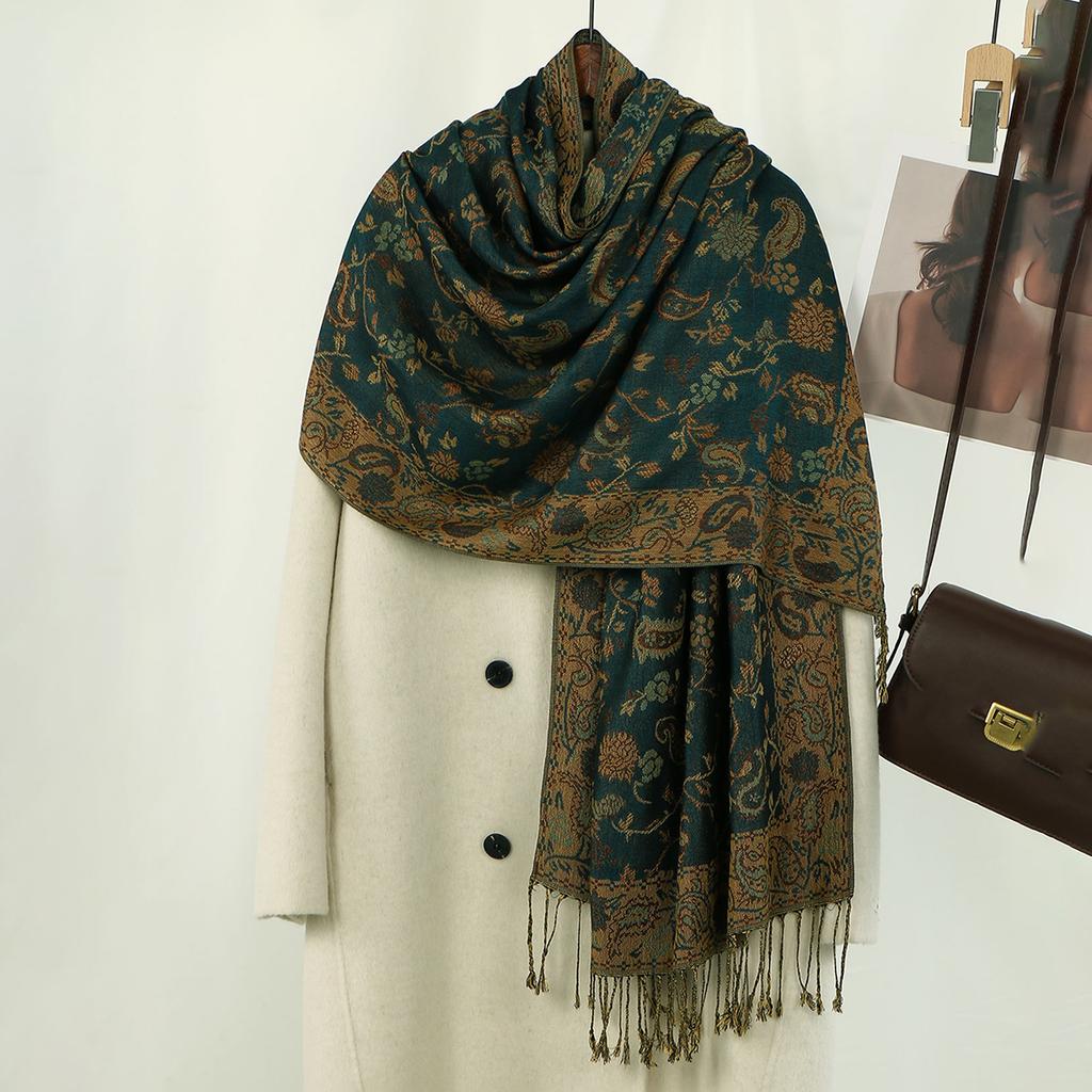 New  Cashmere Women Scarf Printed Winter Warm Shawl And Wraps Pashmina Bandana Long Jacquard Paisley Female Foulard
