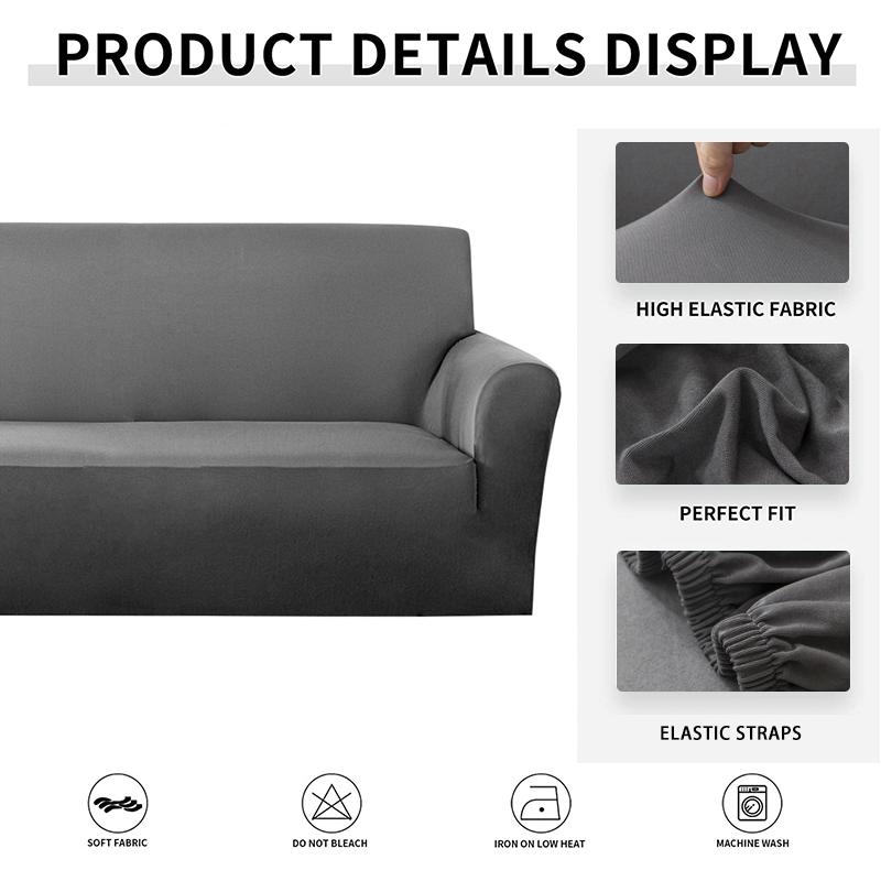 Solid Color Sofa Covers For Pets Kids Elastic Corner Couch Cover L Shaped Chaise Longue Slipcover Chair Protector
