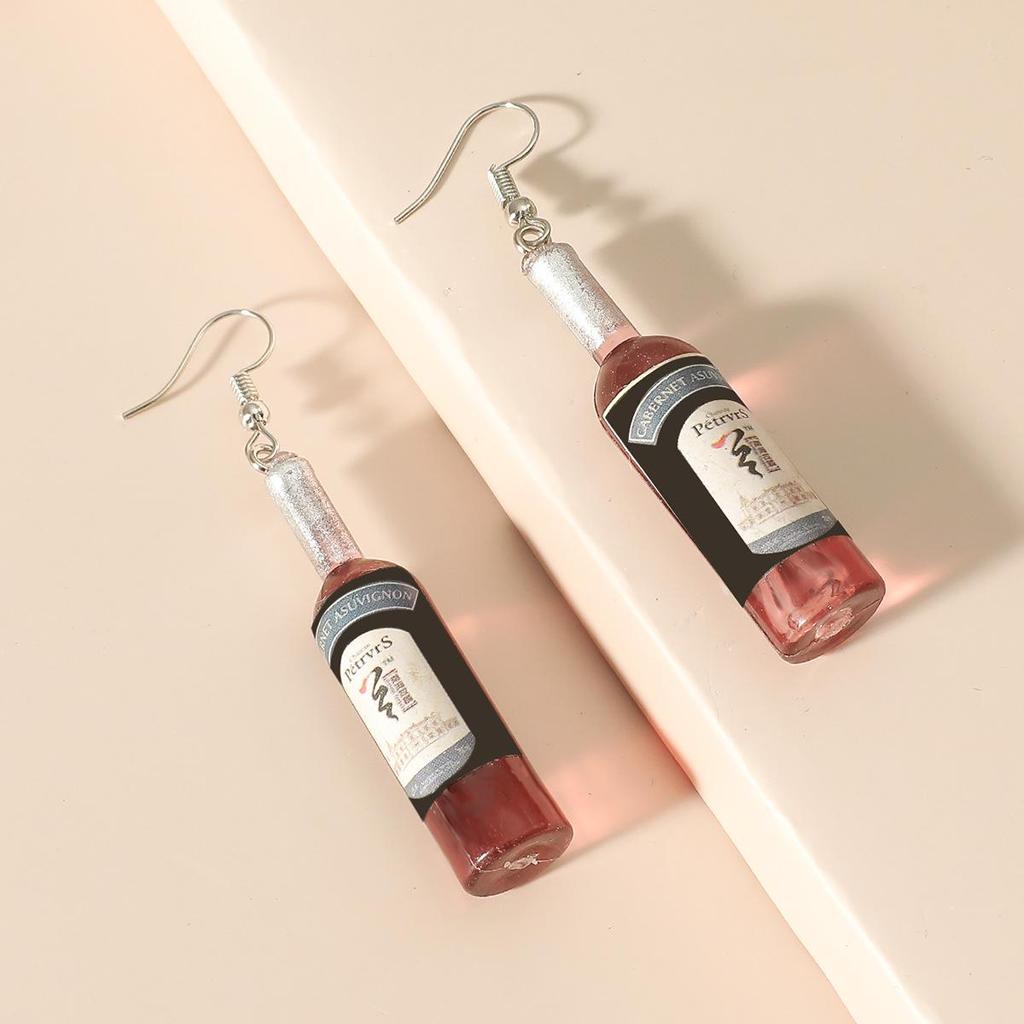 European & American Fashion Versatile Wine Bottle Earrings