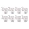 8pcs 8mm Strip Light Connector Transparent LED Strip Connector Pin Connector  For DIY Projects