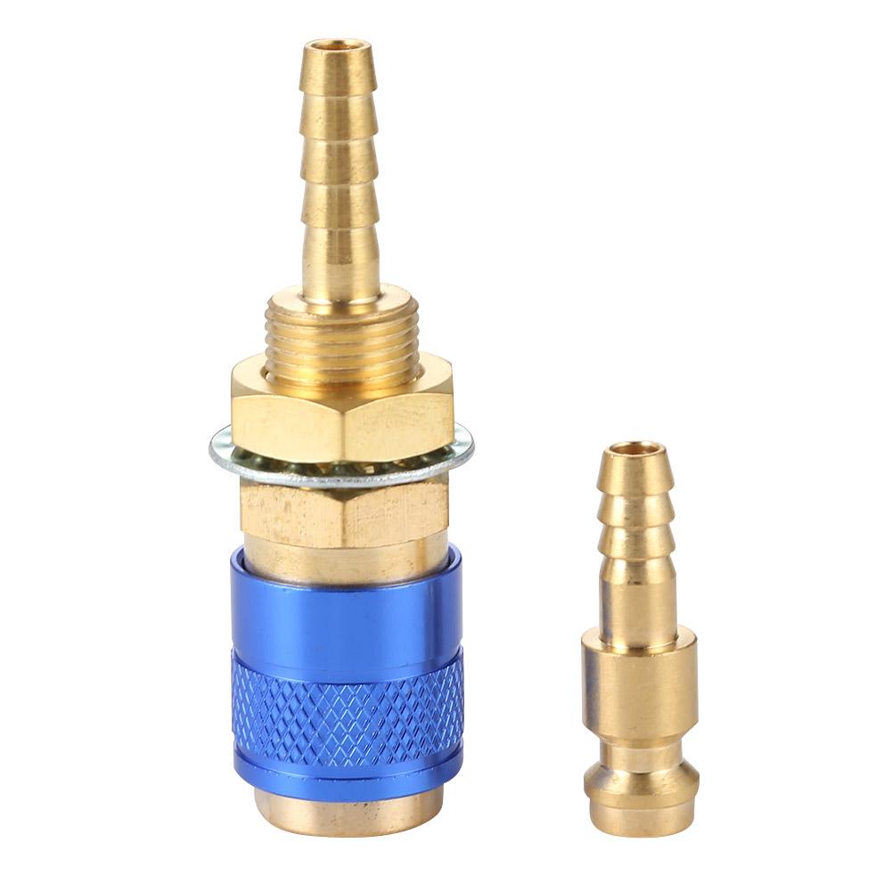 6mm Quick Water Cooled Gas Adapter Water Cooled Gas Adapter Quick Connect Fittings Hose Connector for MIG TIG Welder Torch