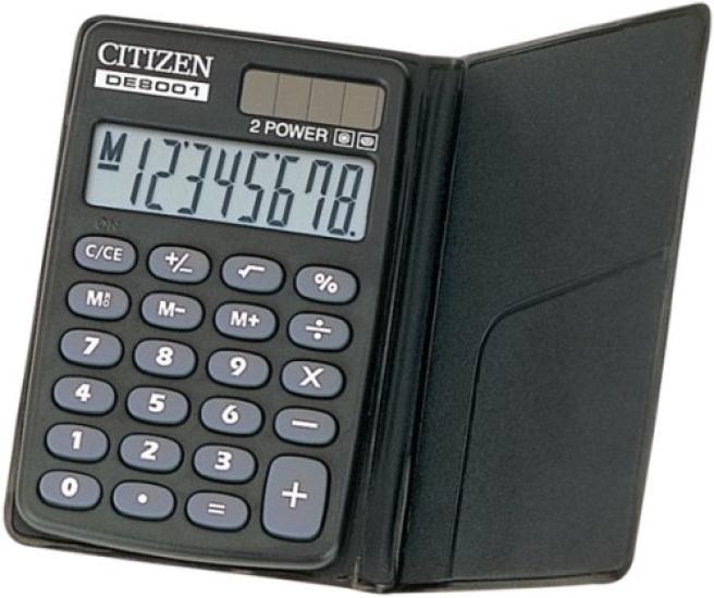 

Citizen Calculator DE8001Q Pocket-sized (8-digit display)