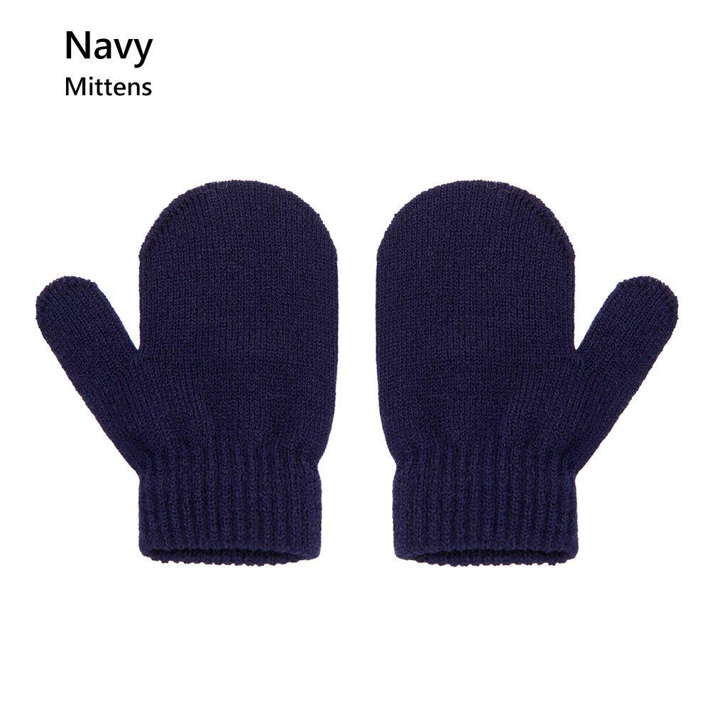 1-4 Years Fleece Lined Winter Earflap Beanie Hat Kids Hat Gloves Set Pom Pom Hat Mittens