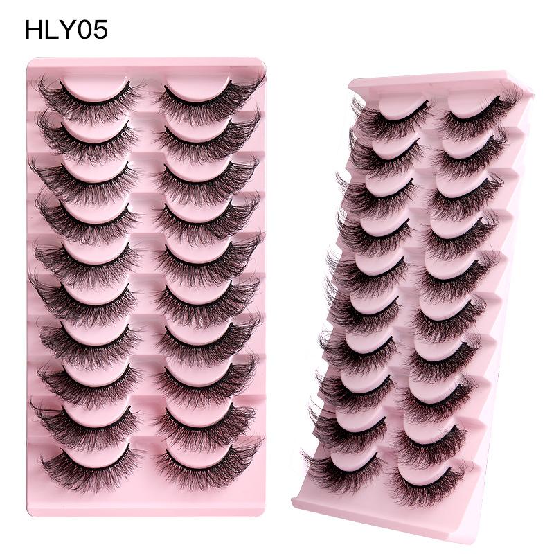 High Imitation Mink False Eyelashes, Multi-Layer Thick Crossed Eyelashes 8D Fluffy Eyelash