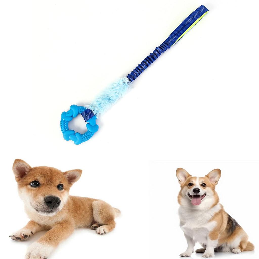 Lyyxjsltd Dog Toy Chewing Rope Durable Puppy Tug of War Educational Toy Small Medium Dog Chewing Toy Break Even If Chewed Safe Rubber Stress Relief